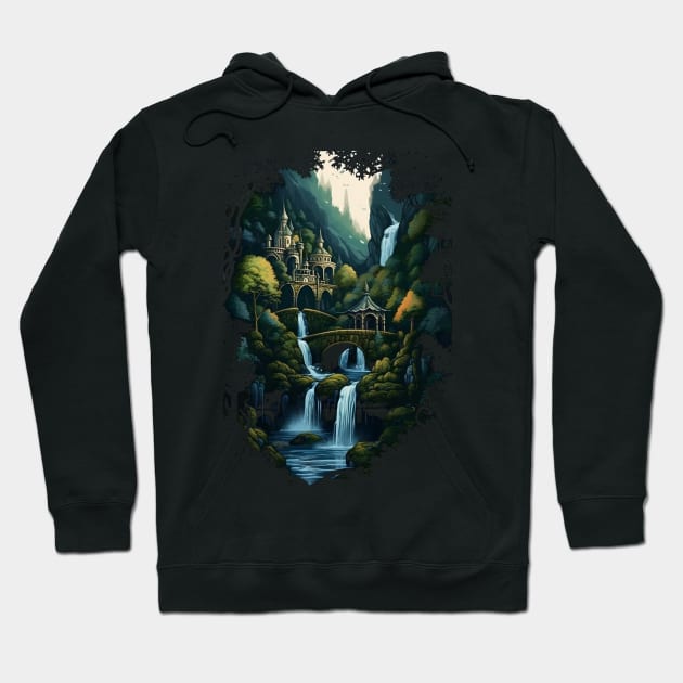 Valley Sanctuary - Last Homely Home - Fantasy Hoodie by Fenay-Designs